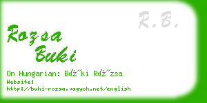 rozsa buki business card