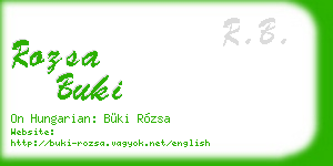 rozsa buki business card